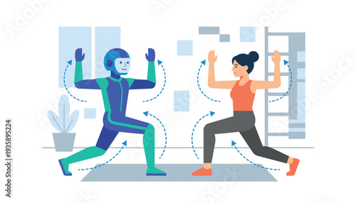 Man and woman practicing yoga together in a serene home environment.