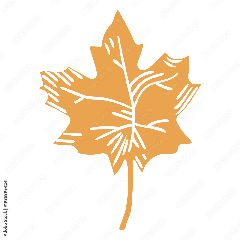 Obraz premium Maple leaf cutout icon