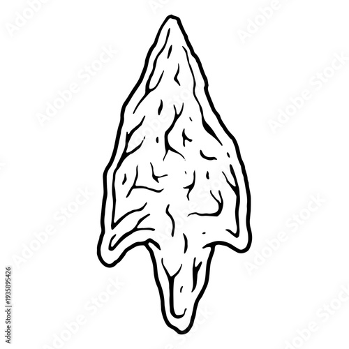 Stone arrowhead fosile icon