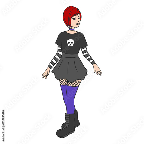 Gothic girl character