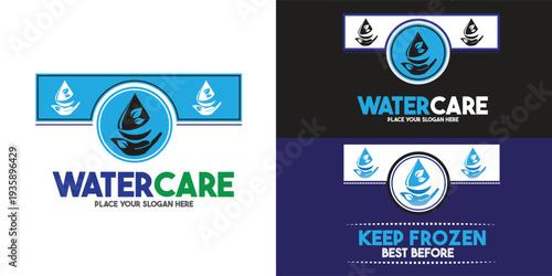 Water Care Product Packaging Label Design Template