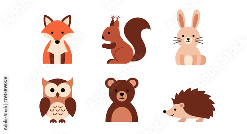 Cartoon forest animals illustration