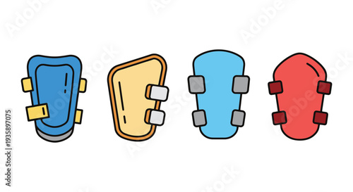 Shin Guard Line art vector abstract creative tone
