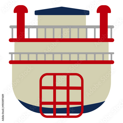 Paddle steamer back boat transport