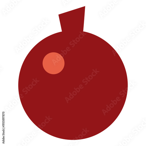 Christmas flat ornaments red
