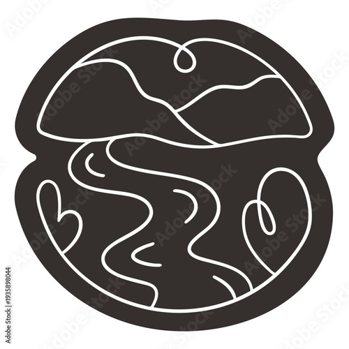 Scenery cut out river