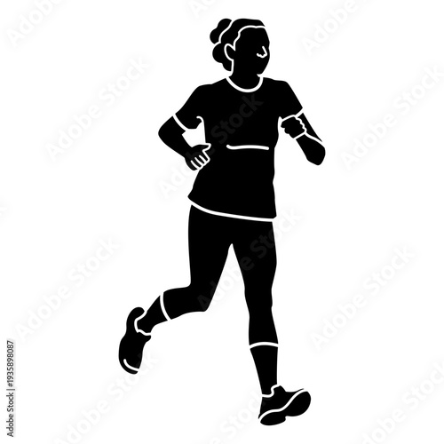 Female jogger cut out