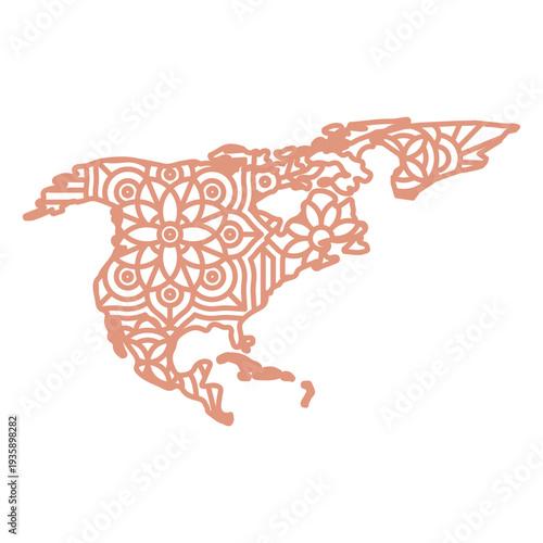 North america mandala map