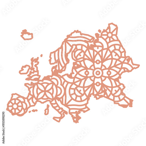 Europe Geometric Map