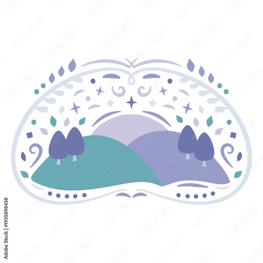 Fototapeta premium Nature flat hills