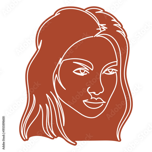 Woman female continuous line people