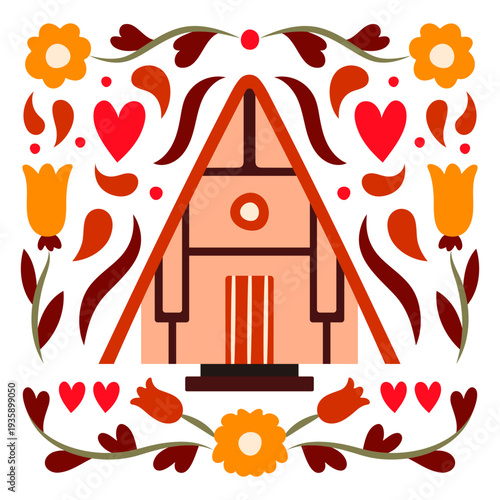 Lovely pink cabin flat