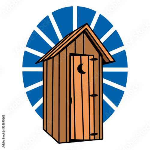 Wild west bathroom cabin design color stroke