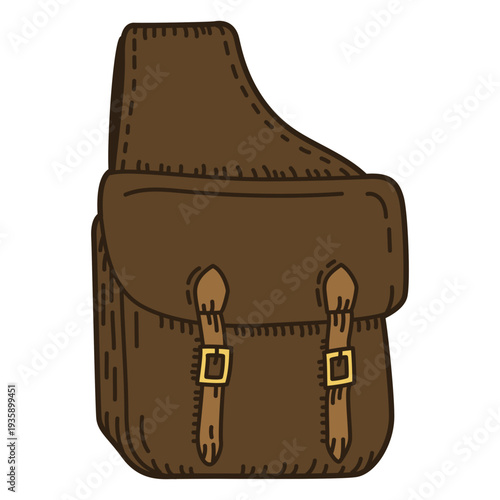 Wild west saddlebag color stroke