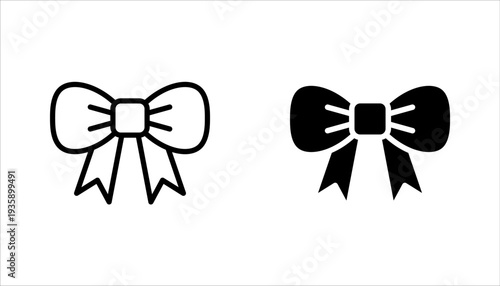 Bow tie icon set. Coloring book for children. vector illustration on white background