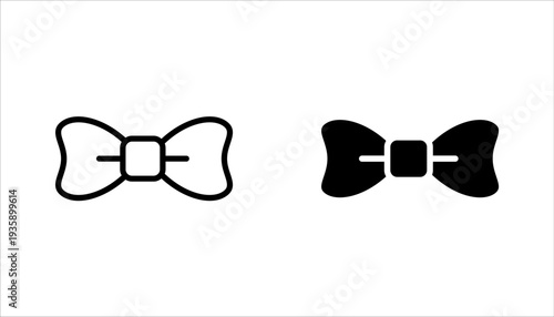 Bow tie icon set. Coloring book for children. vector illustration on white background
