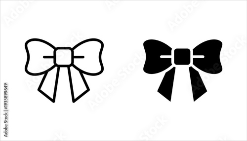 Bow tie icon set. Coloring book for children. vector illustration on white background