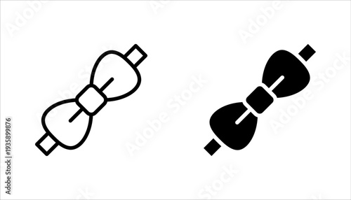 Bow tie icon set. Coloring book for children. vector illustration on white background