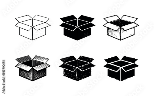 Open cardboard box with folded flaps revealing empty interior, used for packing, storage, and shipping goods safely | Create ONE