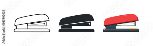 Workspace context depicted as a desk stapler with curved top and flat base shown front-facing as a single functional tool before