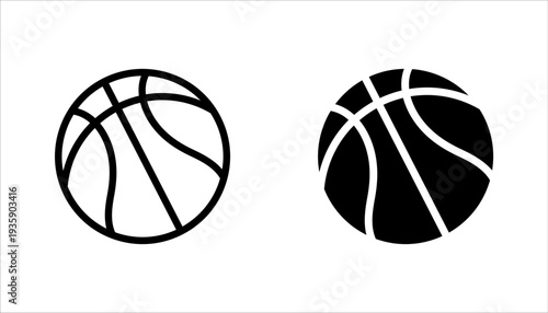 Basketball icon set. Basketball logo vector icon on white background