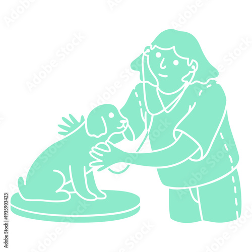 Veterinarian animals health people