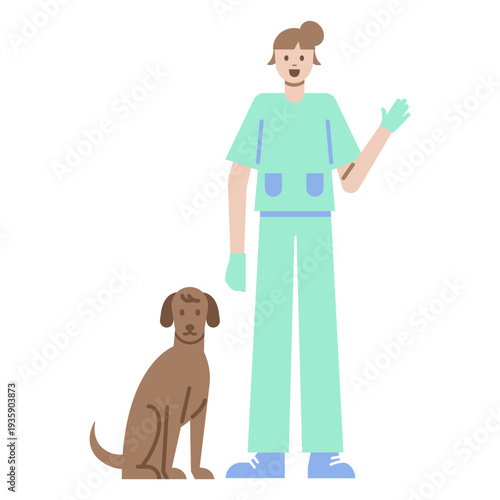 Veterinarian doctor dog animal people