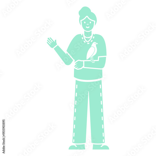 Veterinarian animal bird people