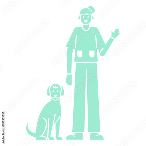 Veterinarian animal dog people