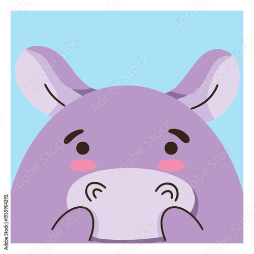 Cute baby hippo