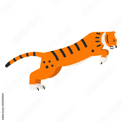 Tiger flat jumping