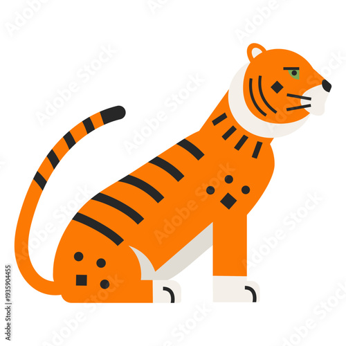 Tiger flat sitting