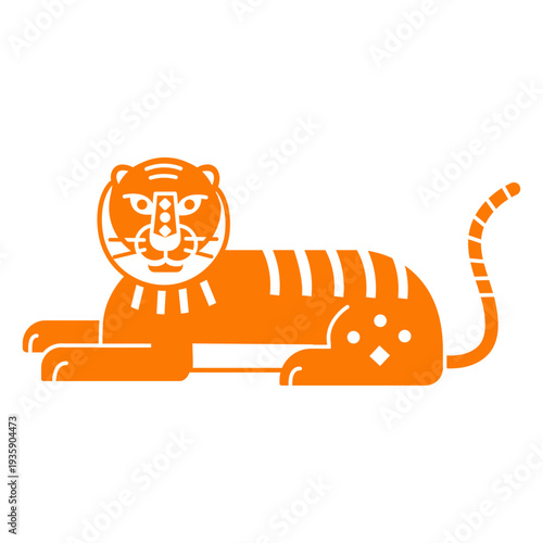 Tiger cut out resting