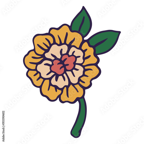 Lovely flower color stroke