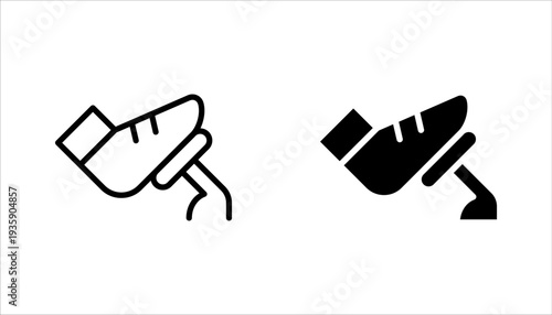 Car pedal line icon set. linear style sign for mobile concept and web design on white background