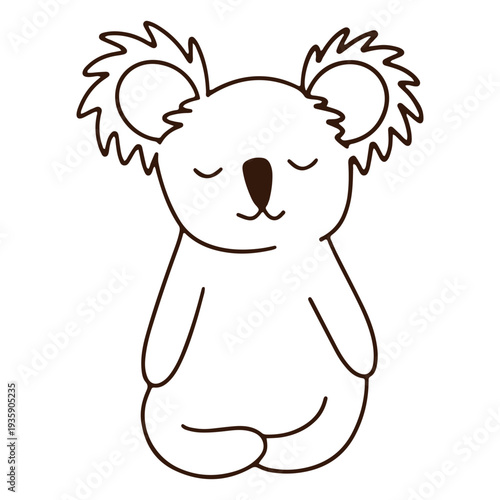 Yogui koala stroke lotus