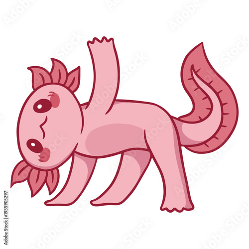 Yogui axolotl color stroke triangle