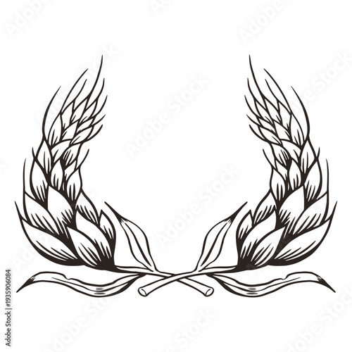 A wreath of barley to celebrate the oktoberfest