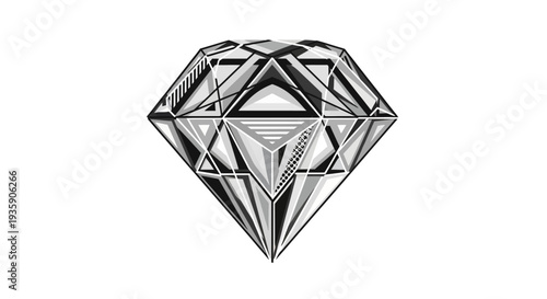 Diamond Jewel Gemstone Luxury Precious Stone Illustration.