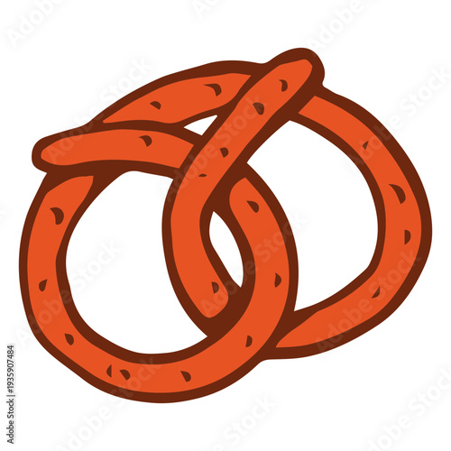 A traditional German pretzel shape