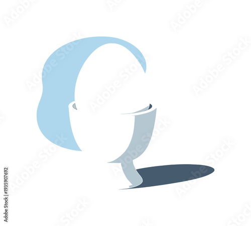 Compact egg silhouette in cup shown in macro close-up perspective focusing on smooth curves and minimal base, positioned in the