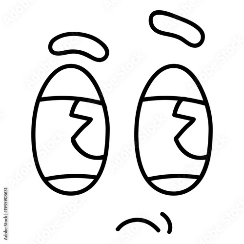 Laughable cartoon countenance