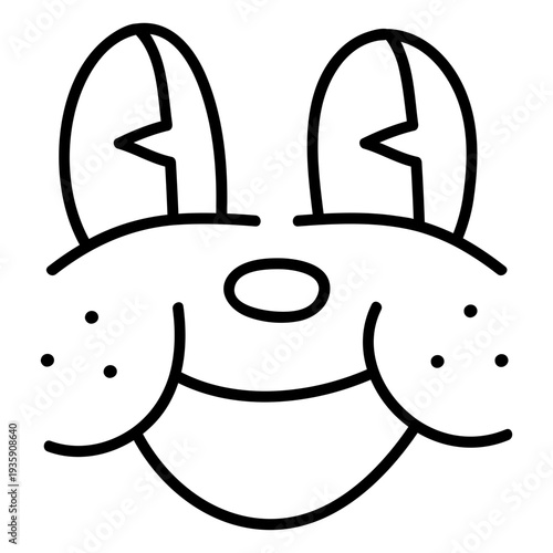 Gleeful cartoon look