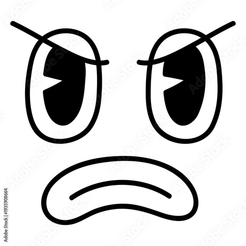 Angry cartoon look