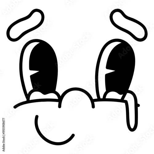 Grinning cartoon expression