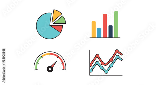 Dashboard Line art clean color illustration