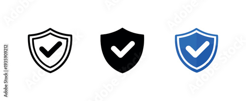 Trust assurance metaphor conveyed by a sturdy shield emblem with centered checkmark and smooth contours standing alone before
