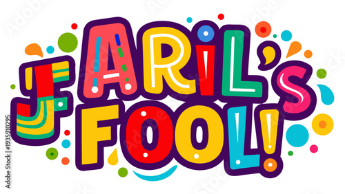 A vibrant and playful logo featuring the words farl's fool in a colorful and whimsical font Vector