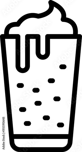 Latte Macchiato Line Icon , Flat Drink, Latte Macchiato Line Icon ,  Fresh Beverage Symbol, Latte Macchiato Vector Line Icon , Hot Drink Graphic