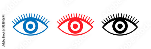 Stylized eyes with different colors and designs